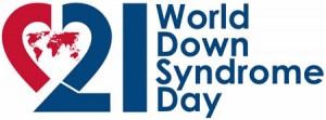 Welt Down Syndrom Tag Logo